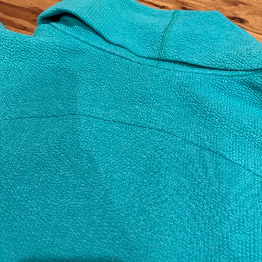 NWT lululemon ribbed funnel neck pullover size small teal color brand new - Picture 2 of 7